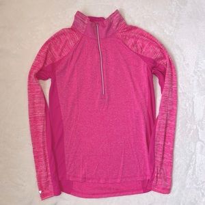 Danskin 1/2 Zip Pullover 1/4 Workout Long sleeve Top Fitted Athletic Shirt